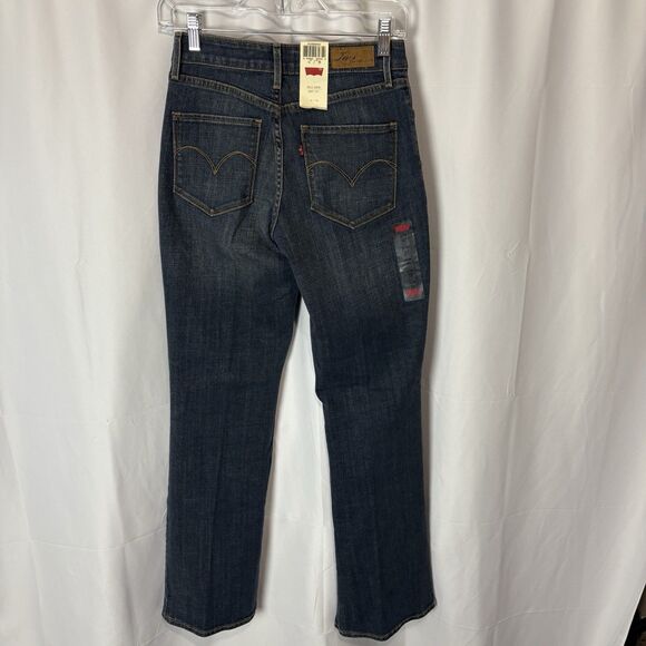 NWT Levi’s Women’s Bold Curve Bootcut Dark Wash Blue Jeans Size 4/27 Whiskered - Picture 7 of 14